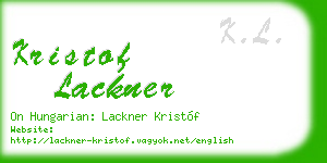 kristof lackner business card
